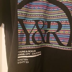 Y&R XL black logo t shirt